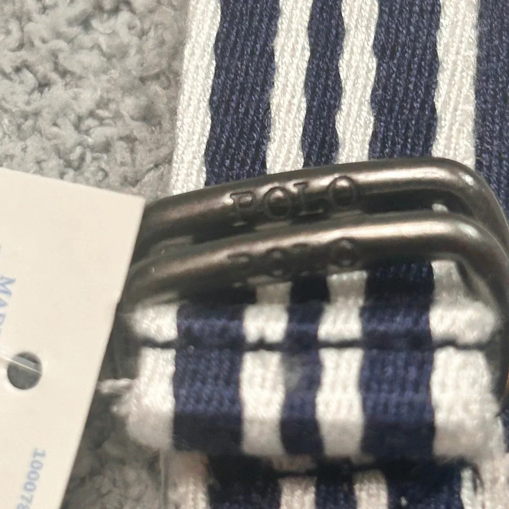 Polo Ralph Lauren Belts 2 Striped D-Ring OS Blue Toddler Preppy Nautical Baby